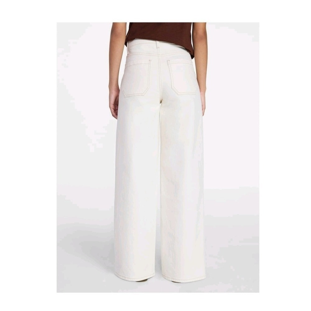 Wide Leg Utility Trousers Womens Size 18 Ivory High Rise New - Picture 3 of 11